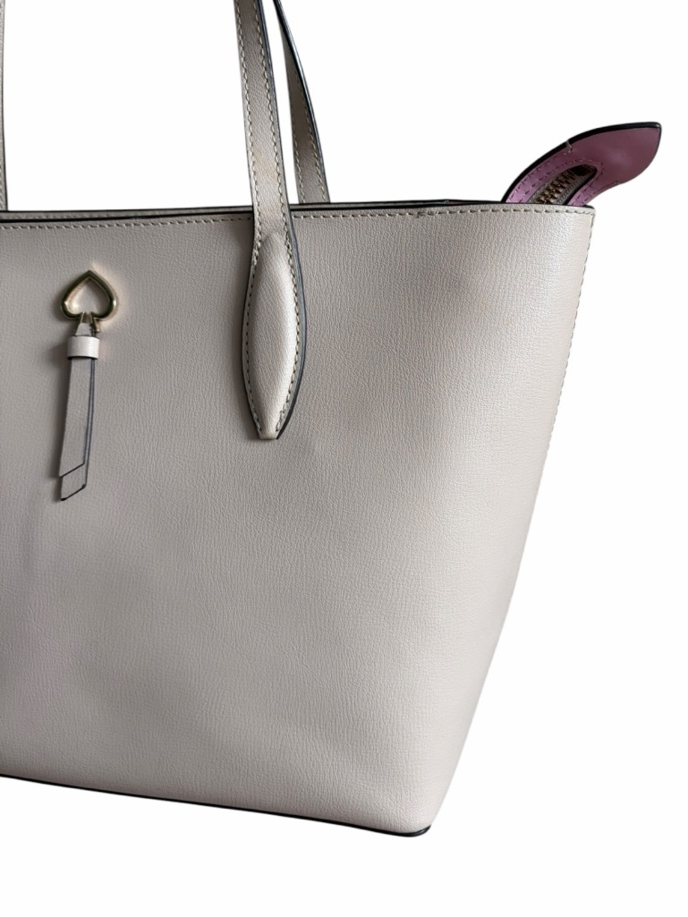 kate spade Gray Leather Tote with Front Slip Pocket - Picture 9 of 16